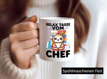 Relax Tasse: Chef | Führungskraft Vorgesetzter lustiger Spruch Geschenk Arbeit