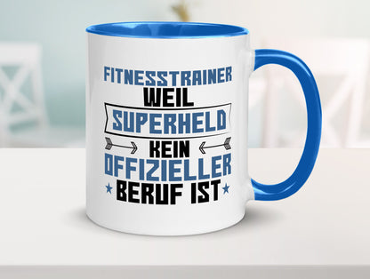 Superheld Fitnesstrainer | Personal Trainer Sport Geschenkidee Humor Tasse