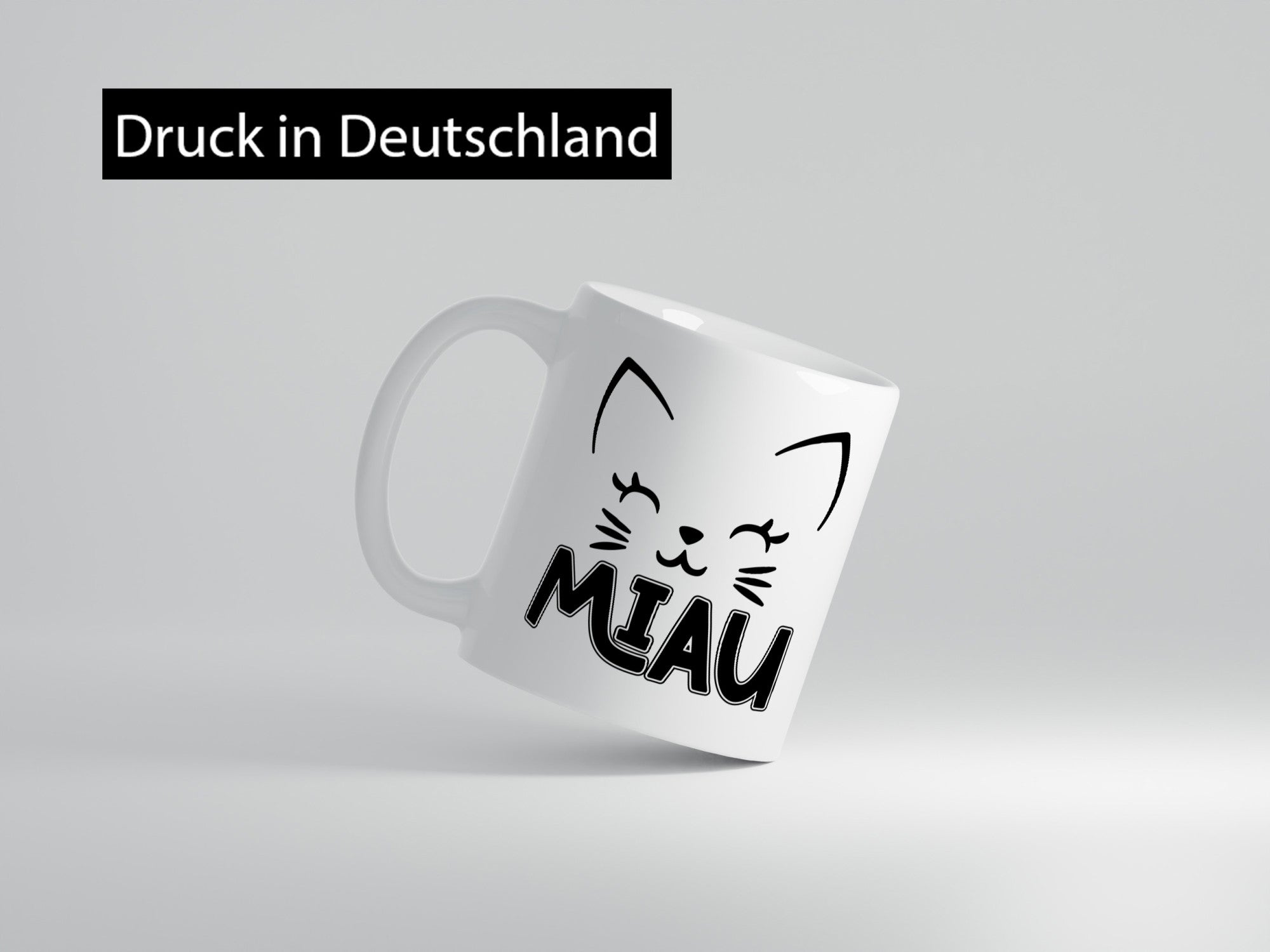 Miau | Katze Katzenliebhaber Cat Geschenkidee Tierliebhaber Humor Tasse