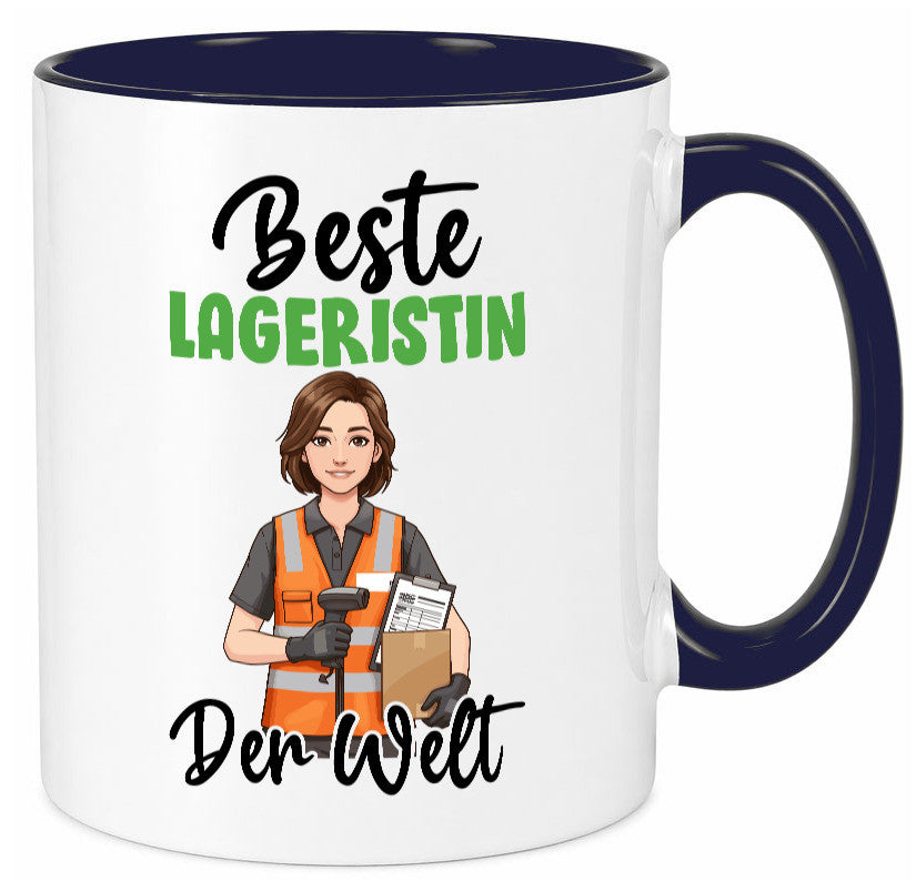 Beste Lageristin | Beruf Lager Arbeiterin v2 Geschenkidee Arbeit Kollegen Büro Tasse