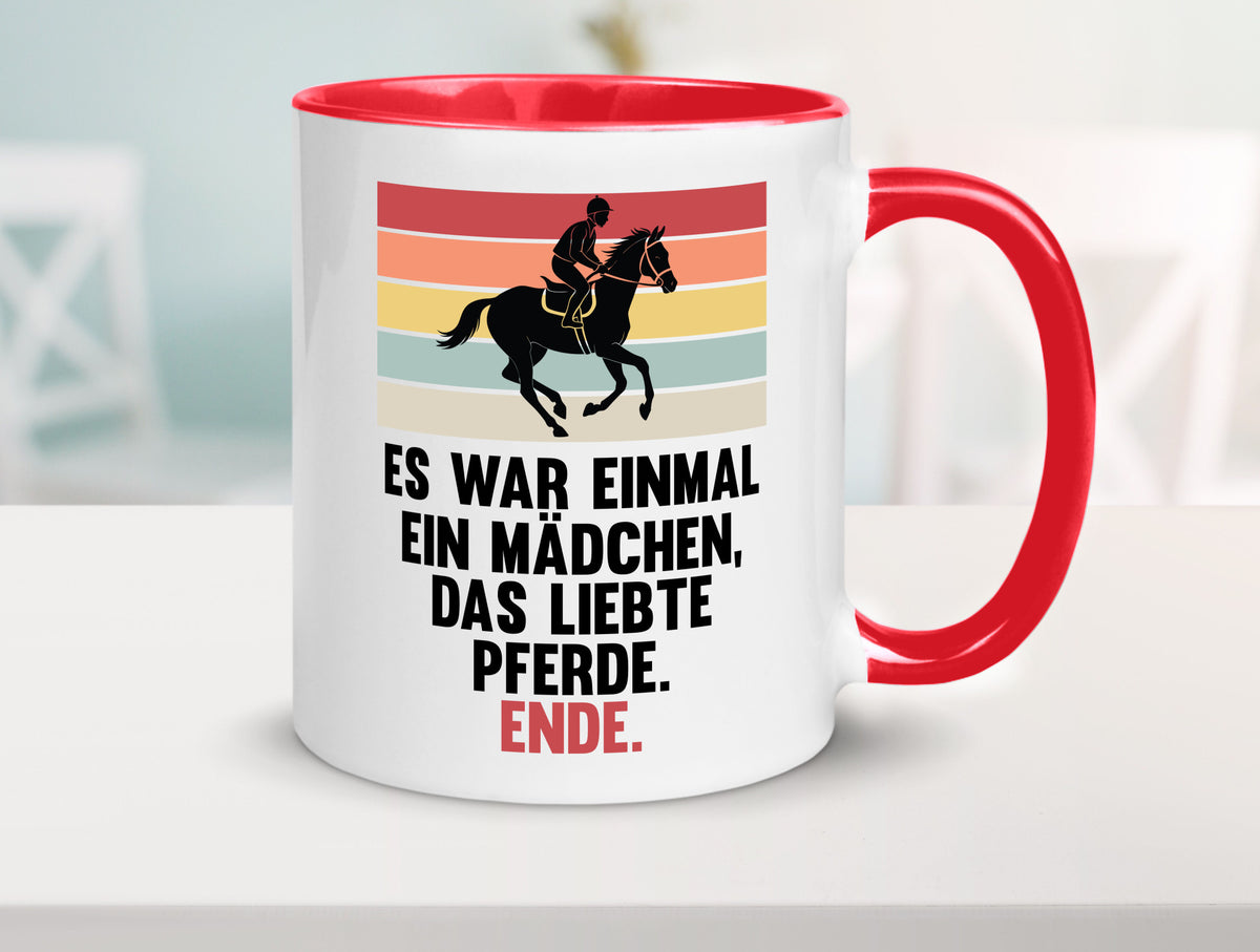 Es war einmal ein Mädchen das Liebte Pferde | lustig Humor Geschenkidee Tasse
