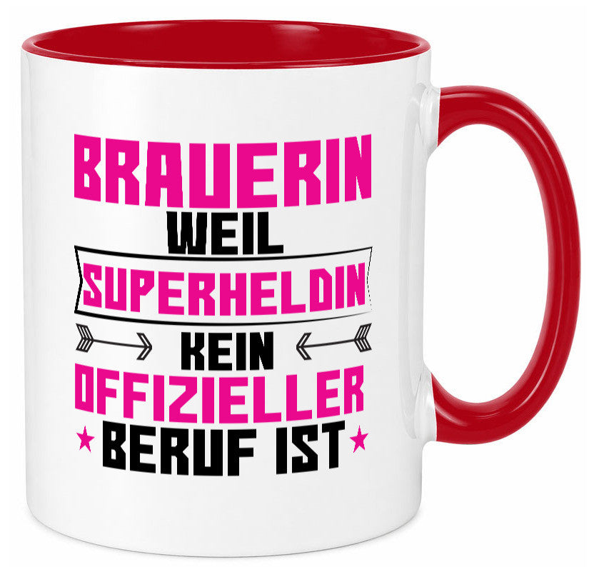 Superheldin Brauerin | Bier Brauerei Humor Geschenkidee Tasse