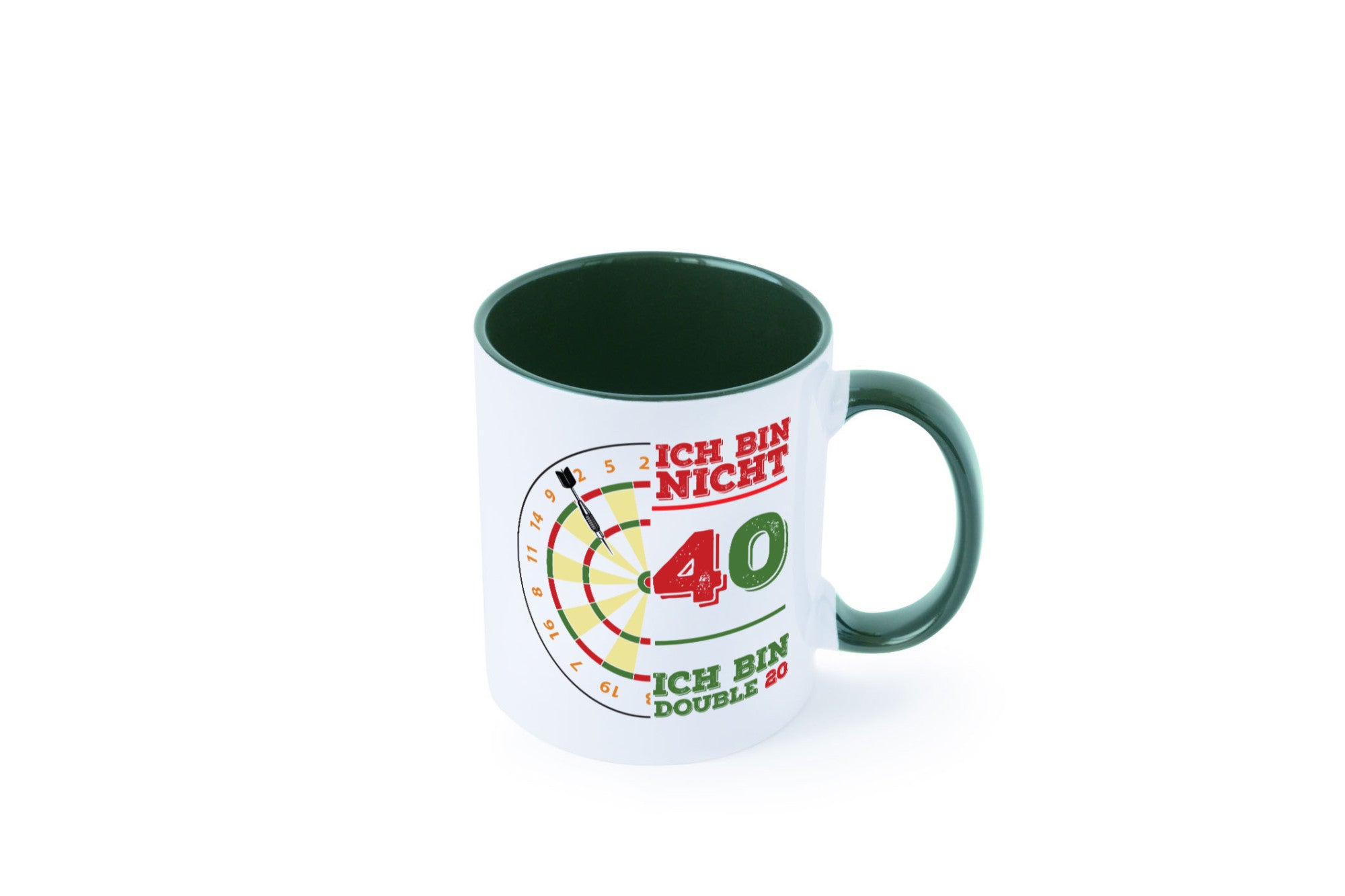 Ich bin nicht 40 double 80 | Dart spieler Geschenkidee Humor Tasse