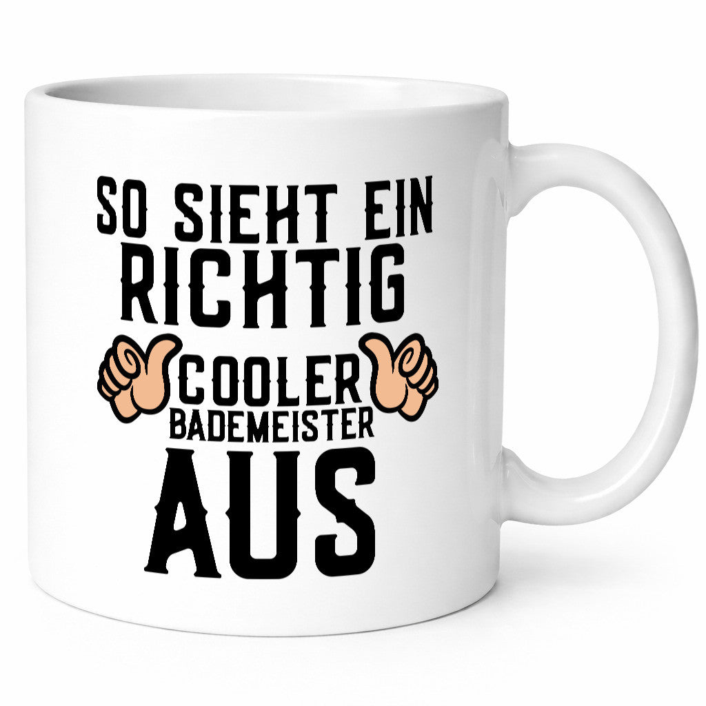 Richtig cooler Bademeister | Daumen hoch Schwimmbad lustig Humor Geschenkidee