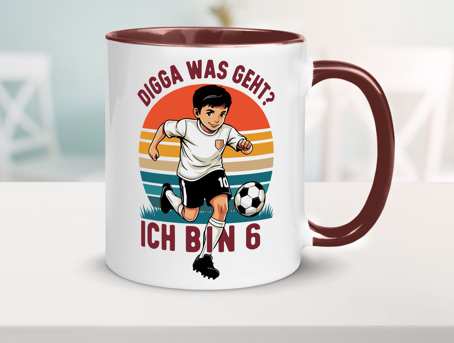 6 Geburtstag | Jahre Digga was geht ab Fußball lustiger Spruch Geschenk