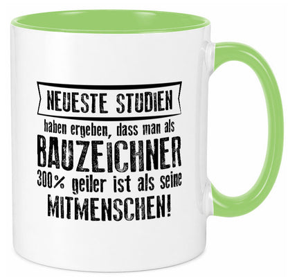Neuste Studien: Bauzeichner | Zeichner Humor Geschenkidee Tasse