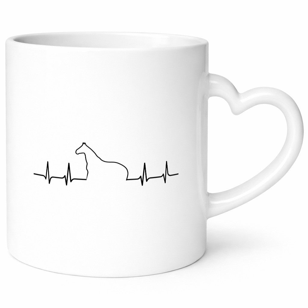 Pferd Herzschlag | Motiv Damen Reiter Reitsport Geschenkidee Humor Tasse