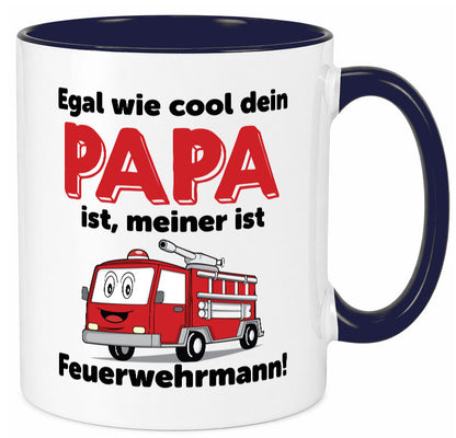 Cooler Papa | Feuerwehrmann Bester der Welt Humor Geschenkidee Tasse