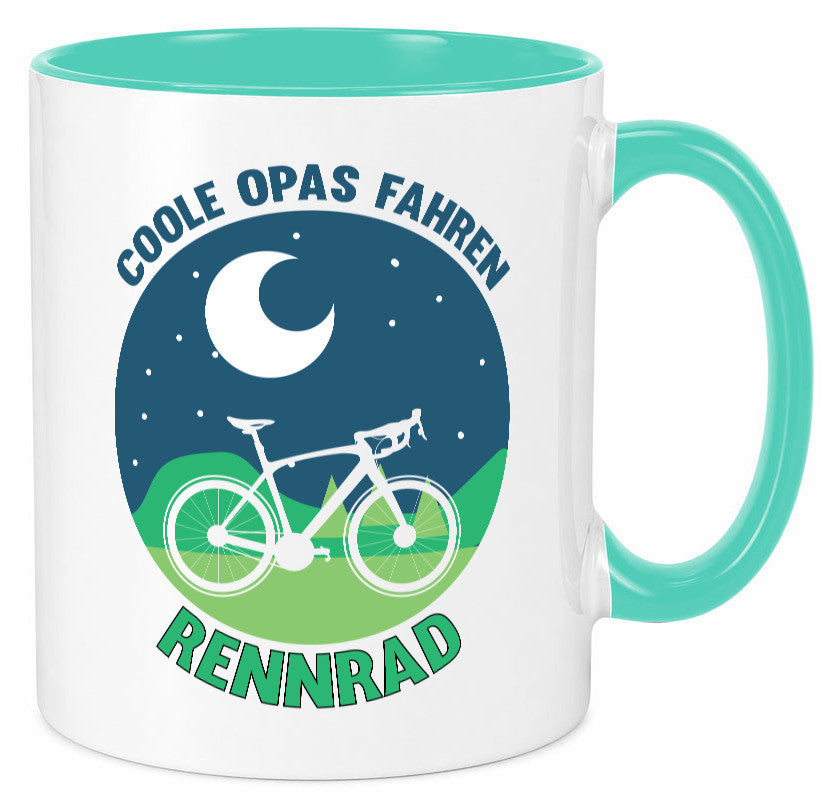 Coole Opas fahren Rennrad | Mond Landschaft Geschenk Familie Geschenkidee