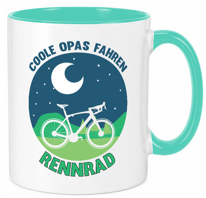 Coole Opas fahren Rennrad | Mond Landschaft Geschenk Familie Geschenkidee