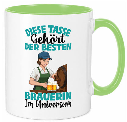 Im Universum: Brauerin | Bier Brauerei lustiger Spruch Geschenk Humor