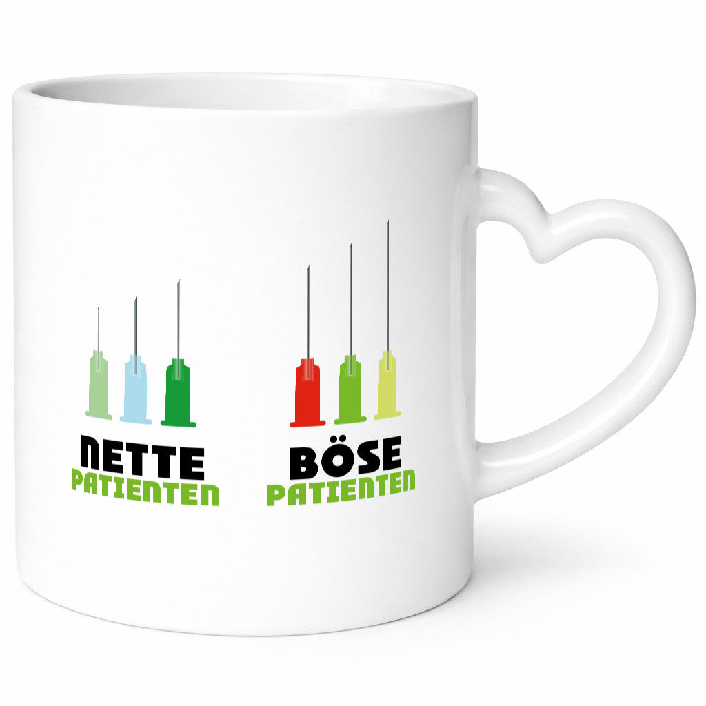 Nette und böse Patienten | Spritze Nadel Arzt Doktor Geschenkidee Humor Tasse