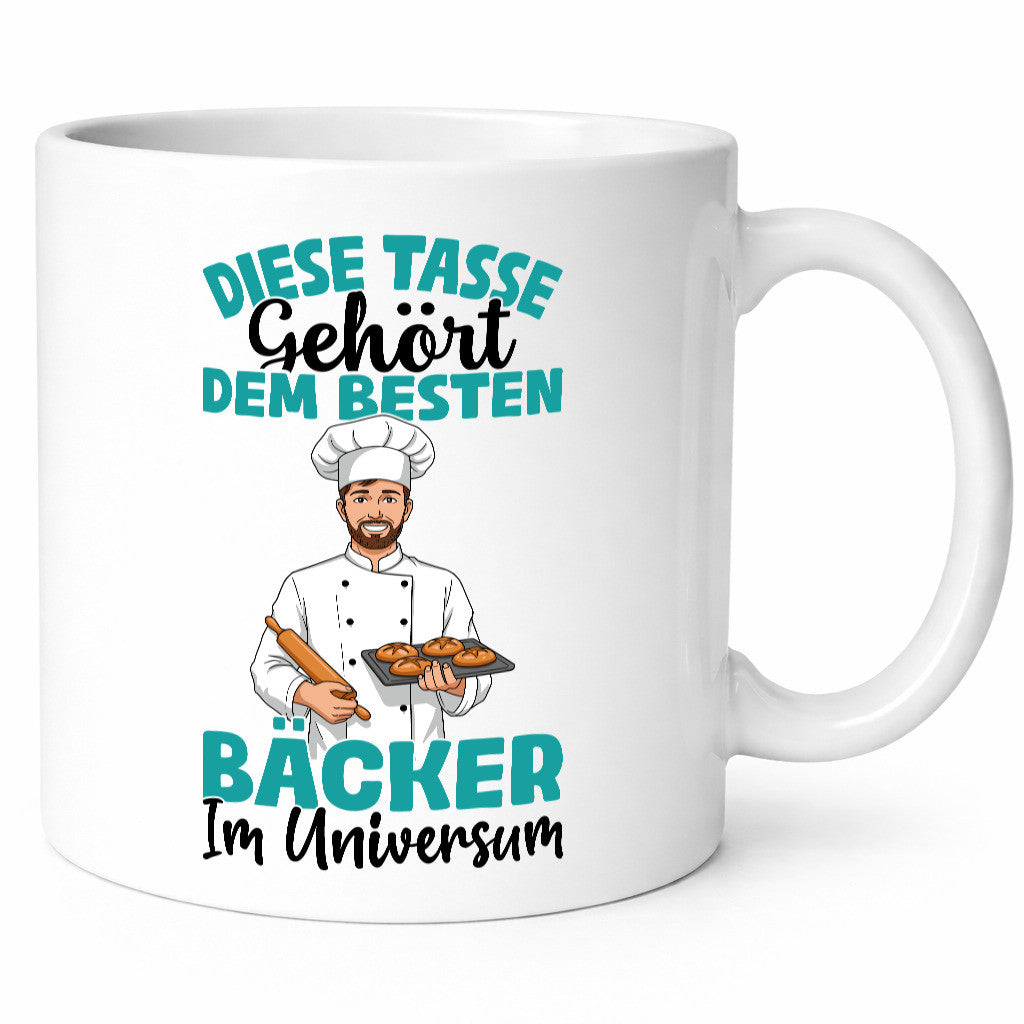 Im Universum: Bäcker | Bäckerei Backen Konditor Humor Geschenkidee Tasse