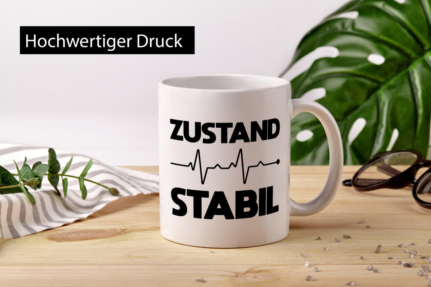 Zustand Stabil | Herzschlag Heartbeat lustiger Spruch Geschenk Humor