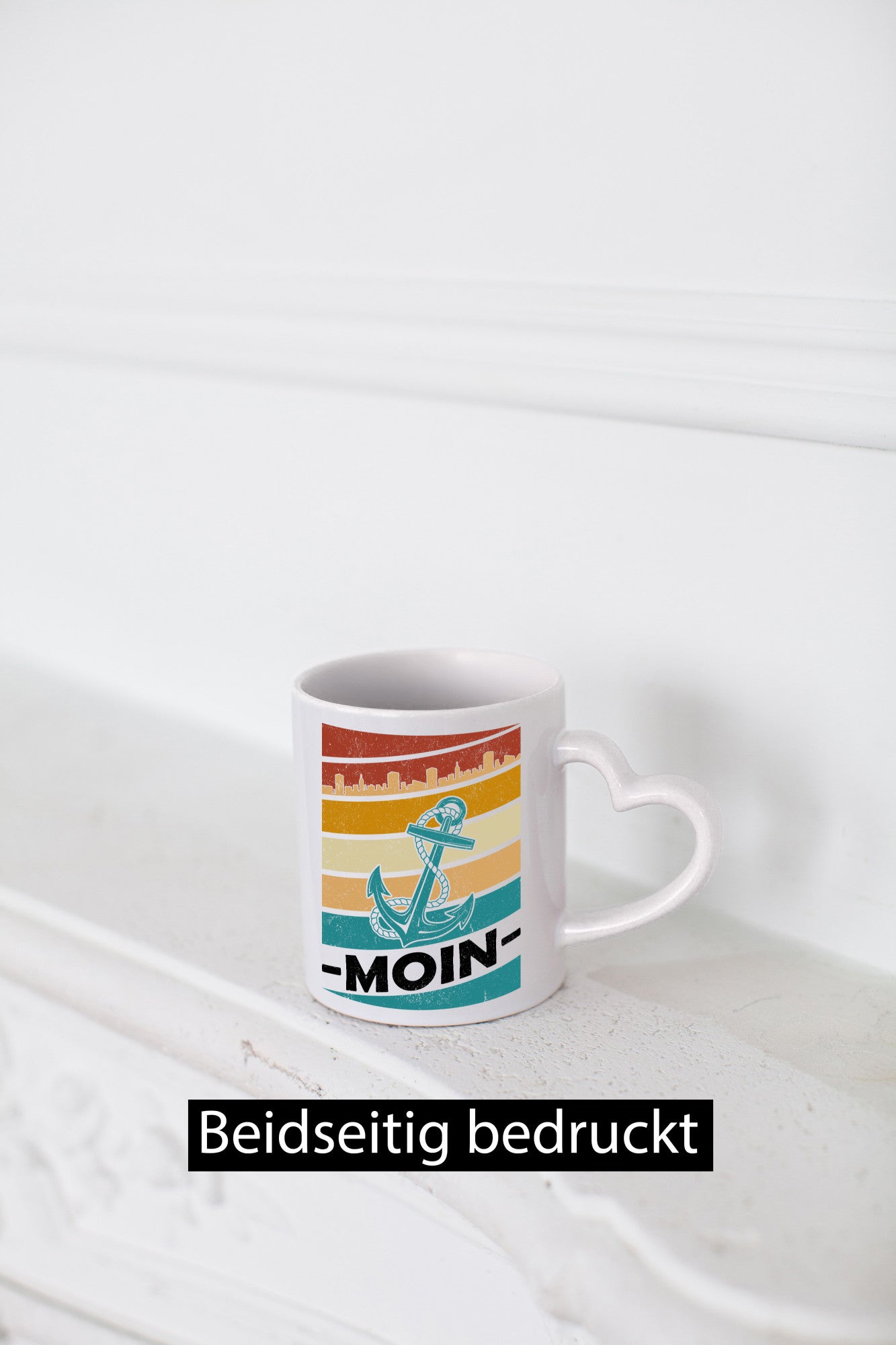 Moin | Kapitän Hafen Anker See Meer Segeln v2 Geschenk Humor Geschenkidee