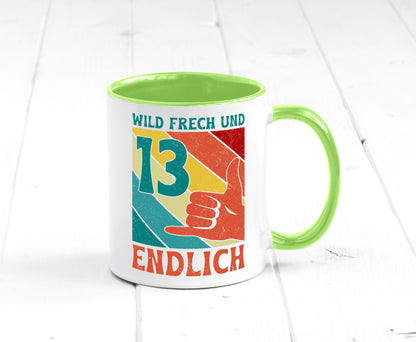 13. Geburtstag | 13 Jahre Wild und Frech Humor Geschenkidee Tasse