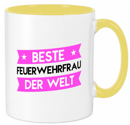 Bester Feuerwehrfrau | Feuerwehr lustig Humor Geschenkidee Geschenk Tasse