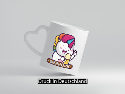 Bierhorn | Einhorn Bierglas Geschenk Humor Geschenkidee lustiger Spruch Tasse