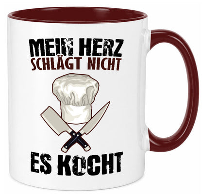 Mein Herz kocht Humor Geschenkidee Tasse