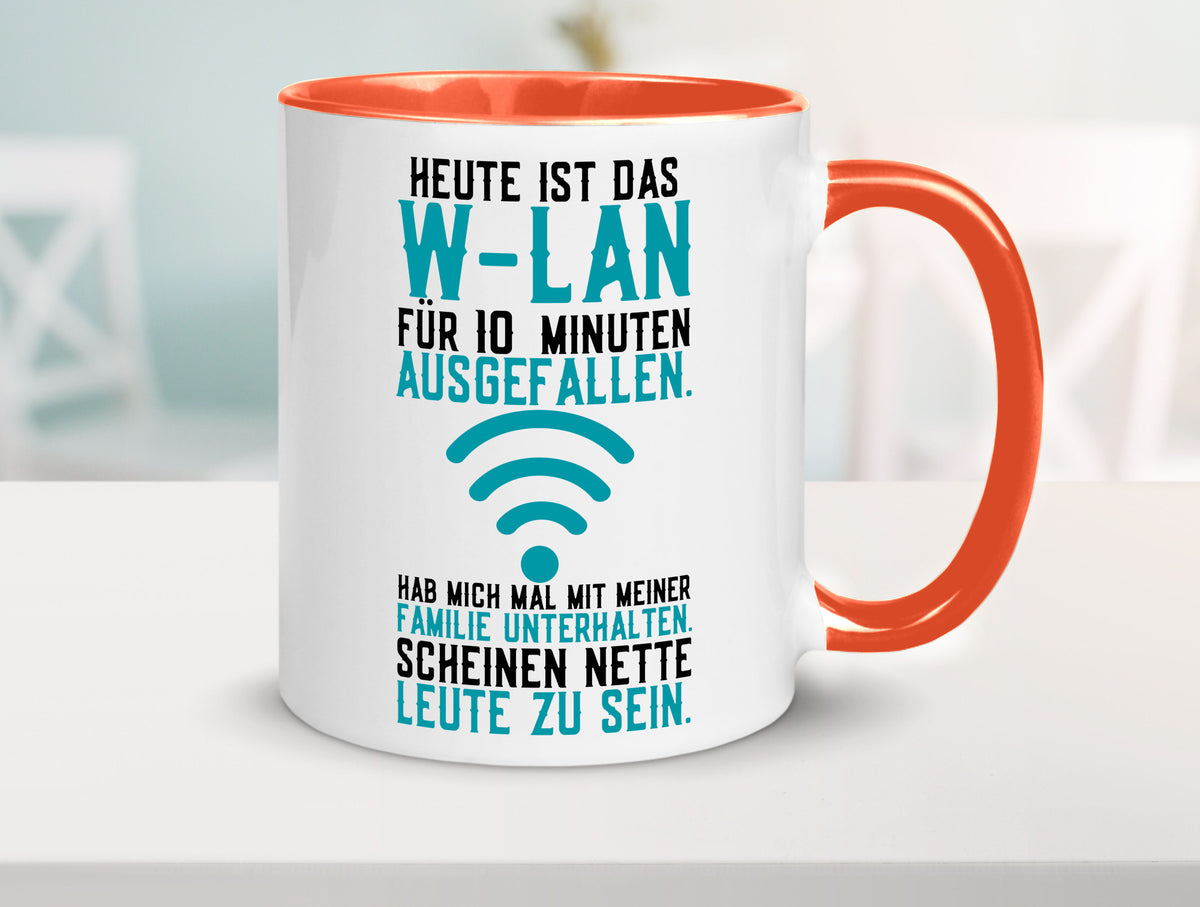 10 Minuten W-Lan Ausfall | Nerd Computer PC Gamer lustig Humor Geschenkidee Tasse