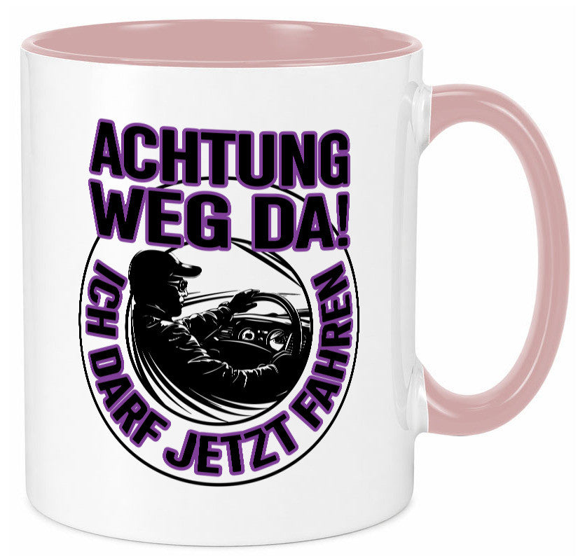 Achtung weg da ich darf jetzt Fahren | Führerschein lustig Humor Geschenkidee