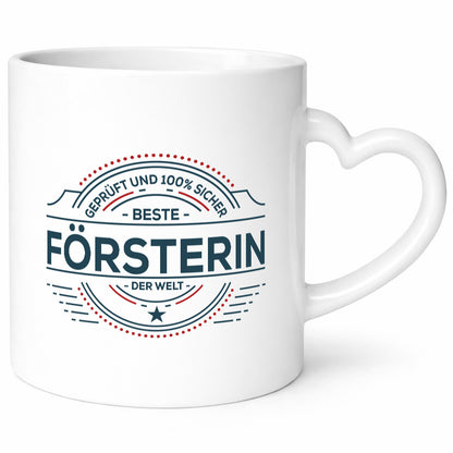 Geprüft und sicher: Försterin | Forst Arbeit lustiger Spruch Geschenk Kollegen