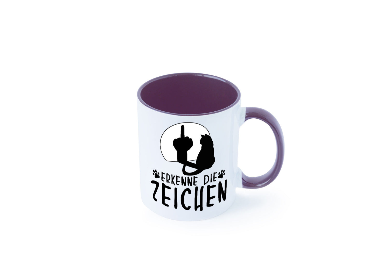 Erkenne die Zeichen | Katze Humor Tierliebhaber Geschenkidee Tasse