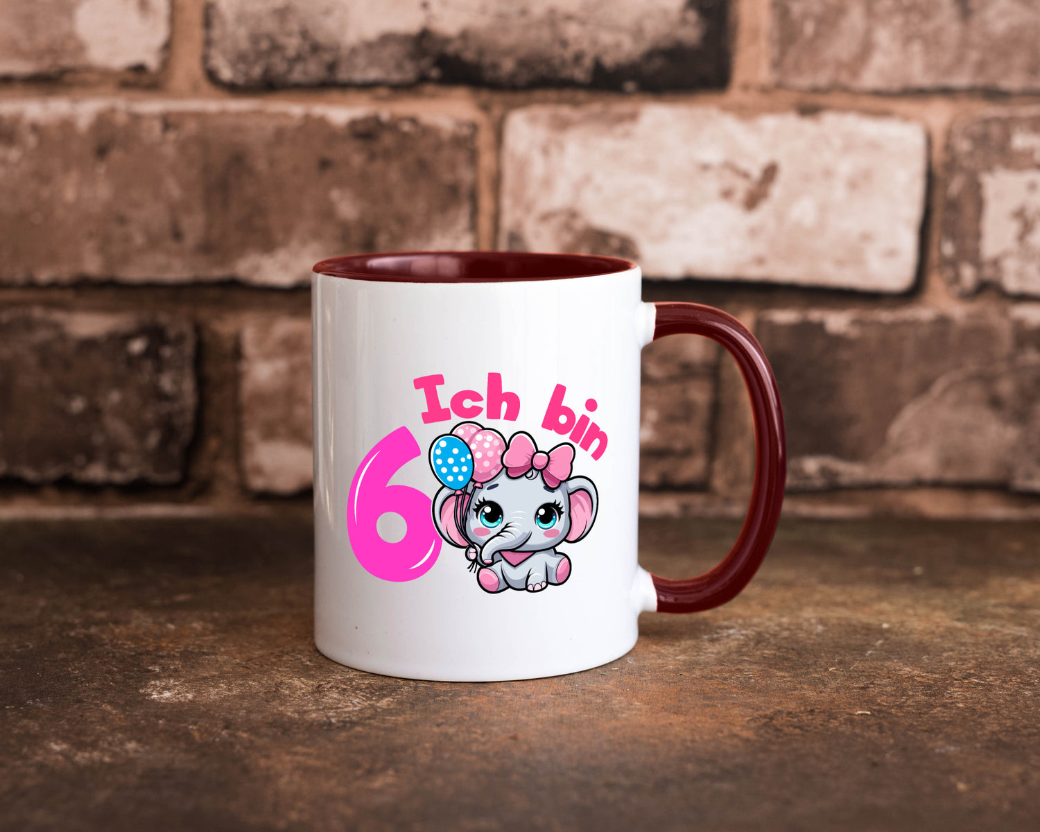 6. Geburtstag | 6 Jahre Elefant Mädchen Humor Geschenkidee Tasse
