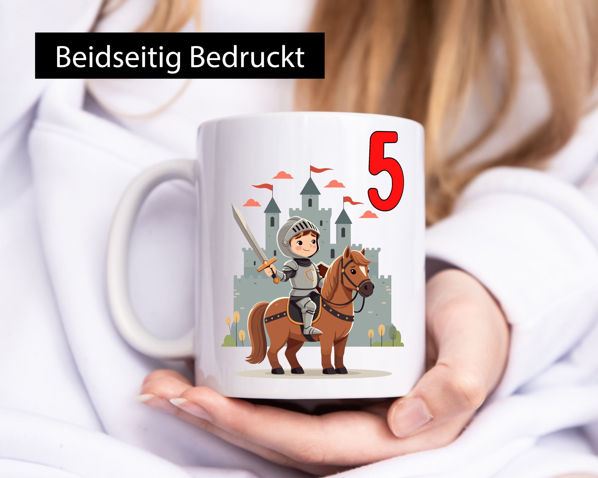 5. Geburtstag | 5 Jahre Ritter Junge Schloss lustiger Spruch Geschenk