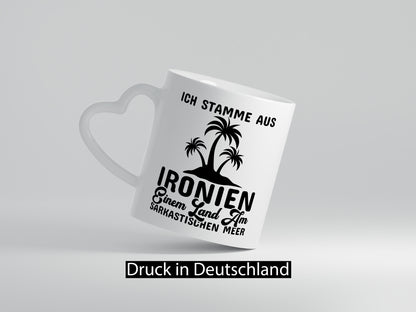 Ich stamme aus Ironien lustig Humor Geschenkidee Geschenk Tasse
