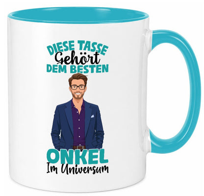 Im Universum: Onkel | Neffe Bruder Familie lustiger Spruch Geschenk Tasse