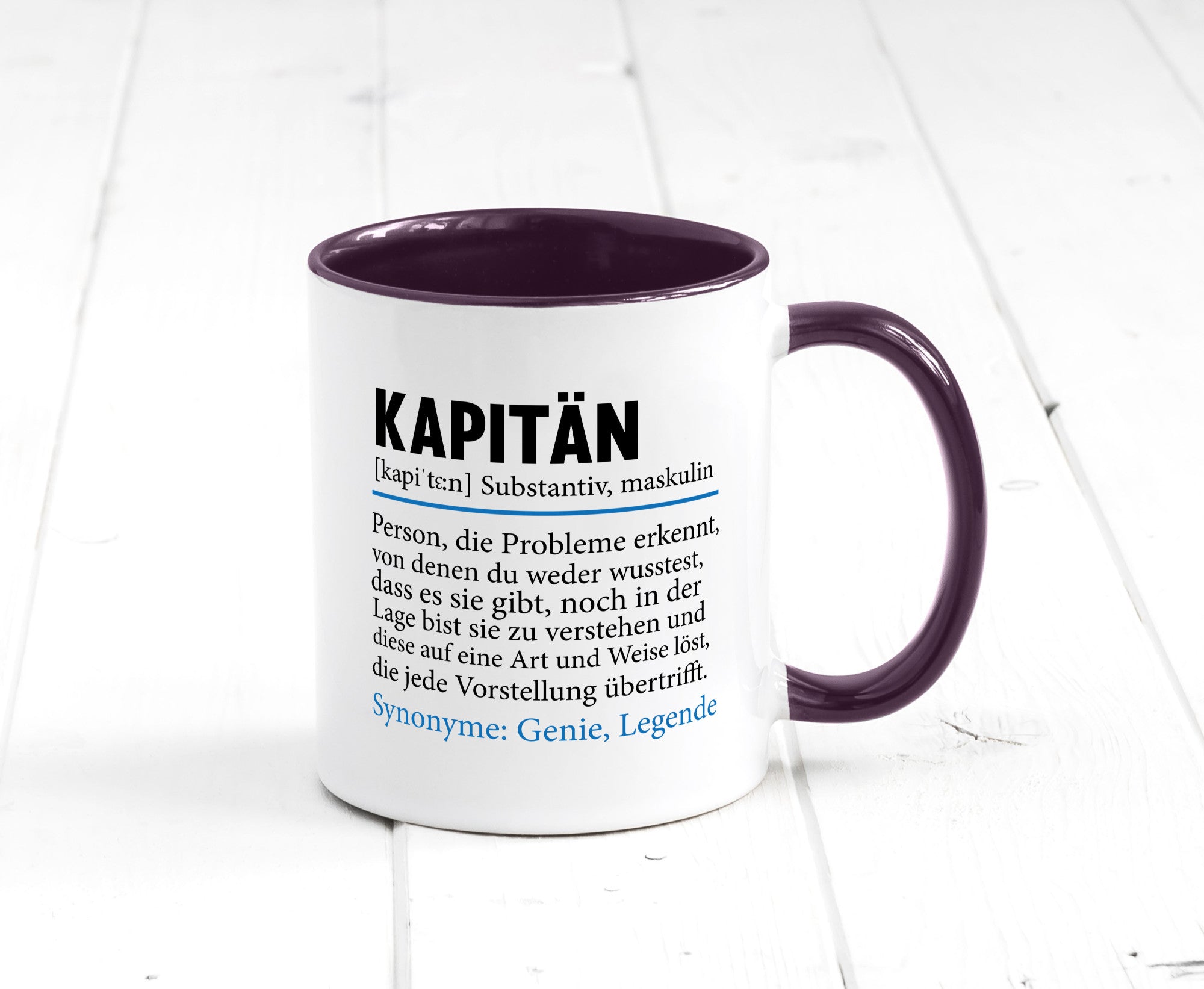 Kapitän | Spruch lustig Schiffskapitän Schiff Geschenk Humor Geschenkidee