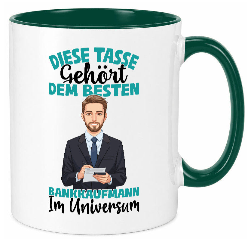 Im Universum: Bankkaufmann | Kaufmann Bank Kaufleute Geschenkidee Humor Tasse