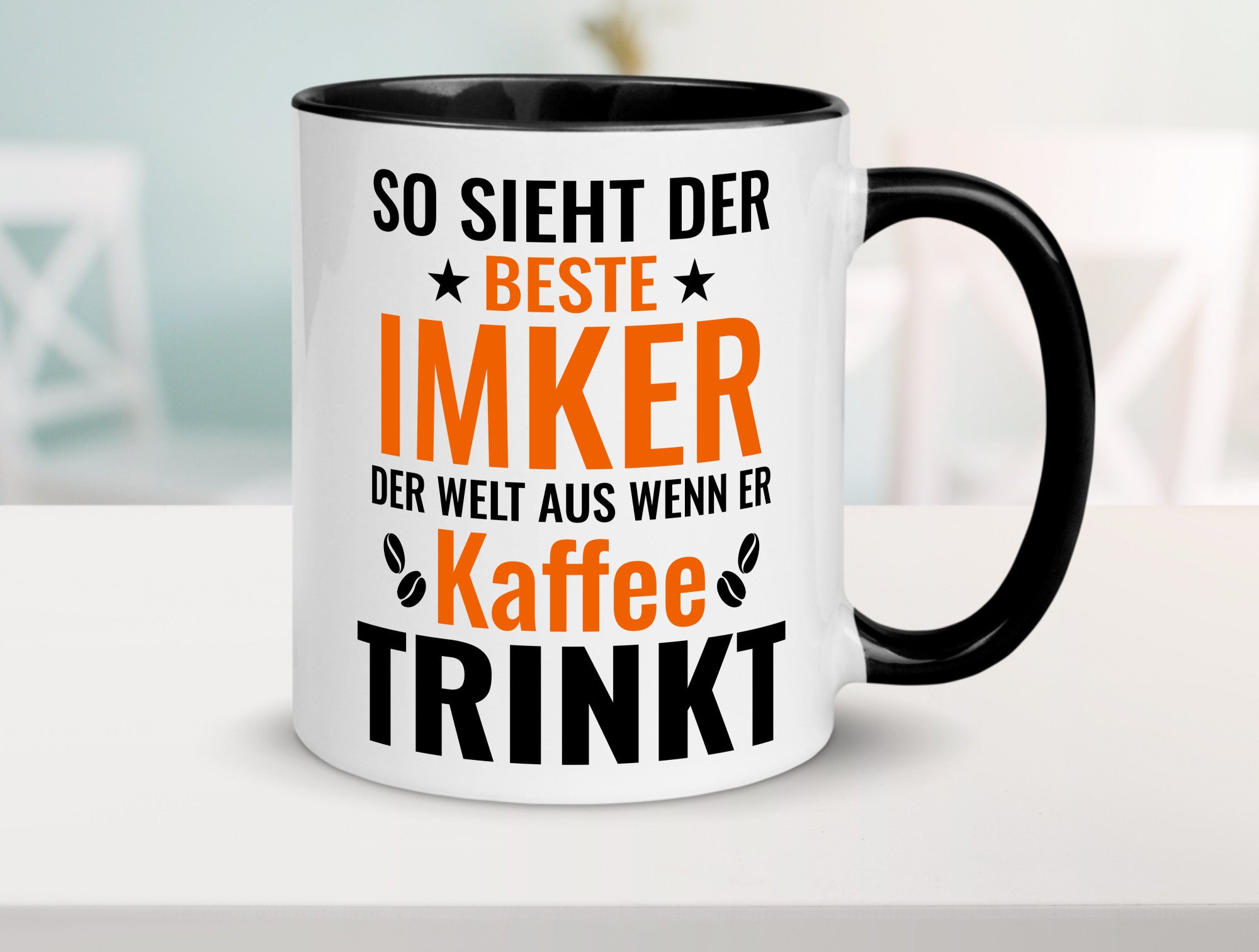 Kaffee trinkt: Imker | Imkerei lustiger Spruch Geschenk Humor Geschenkidee Tasse