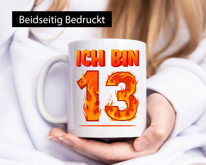13. Geburtstag | 13 Jahre Drache lustiger Spruch Geschenk Geschenkidee Tasse