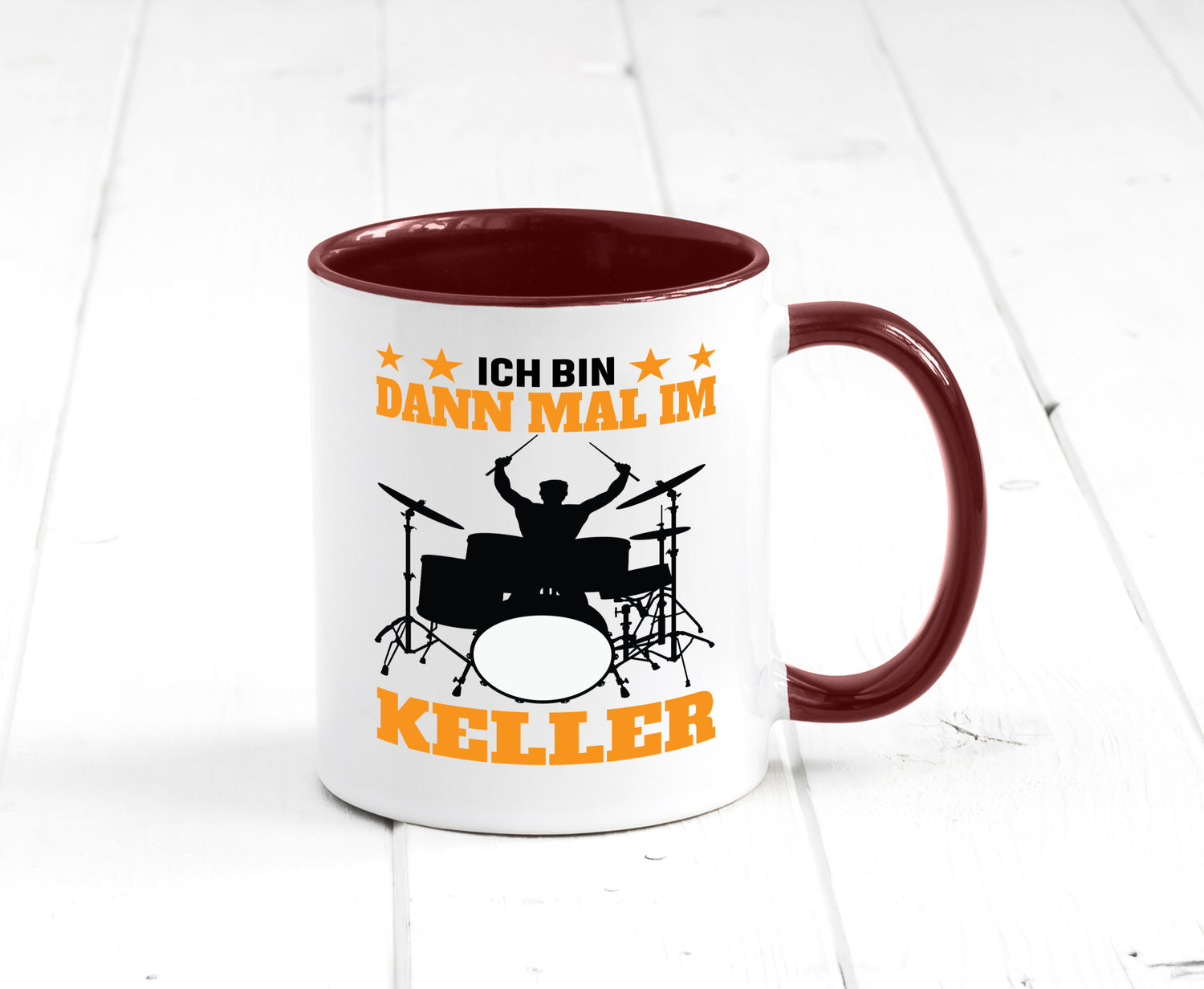 Ich bin dann mal im keller | Schlagzeug Musiker Musik lustig Humor Geschenkidee