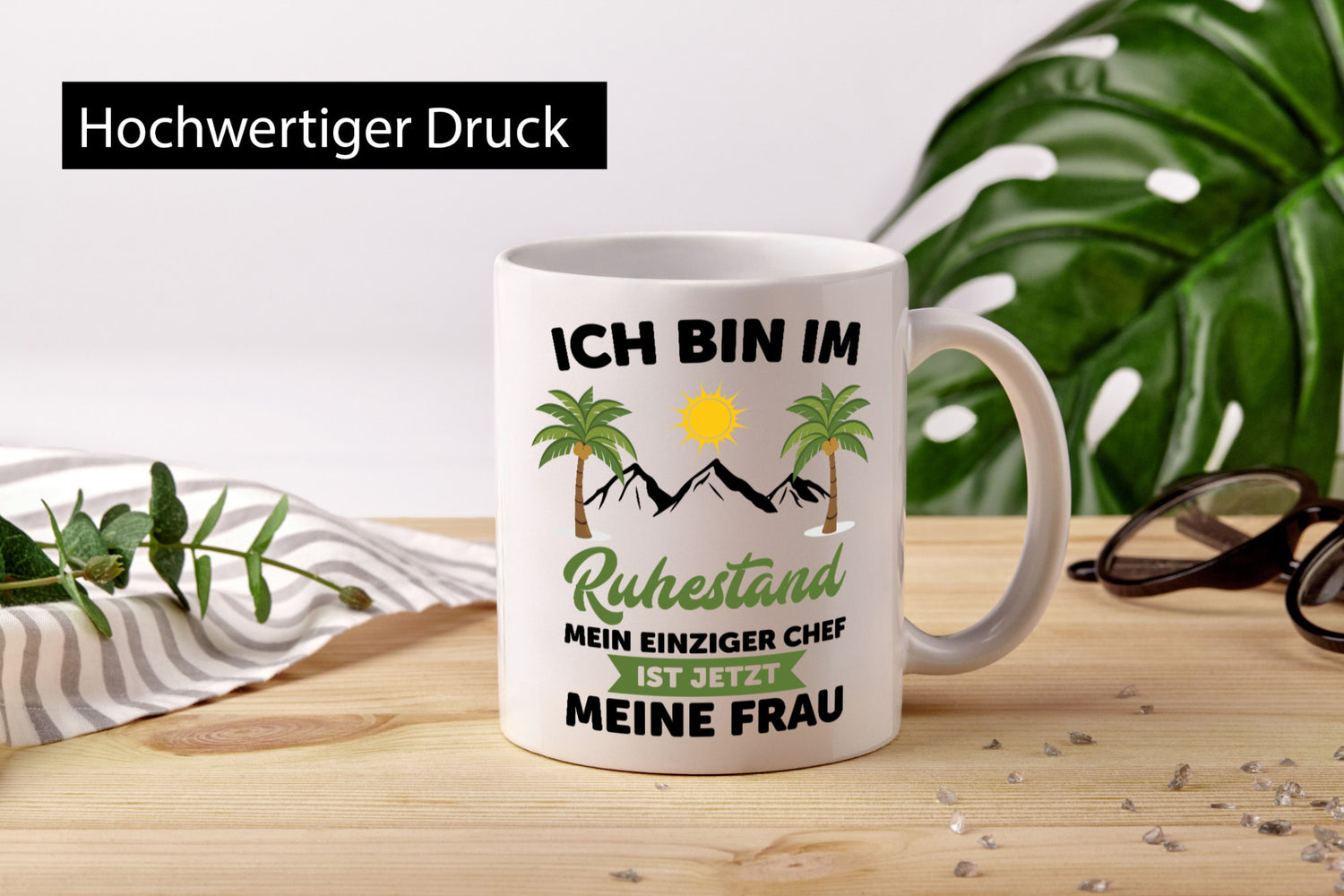 Ruhestand | Meine Frau ist der Chef rentner Humor Jubiläum Geschenkidee Tasse