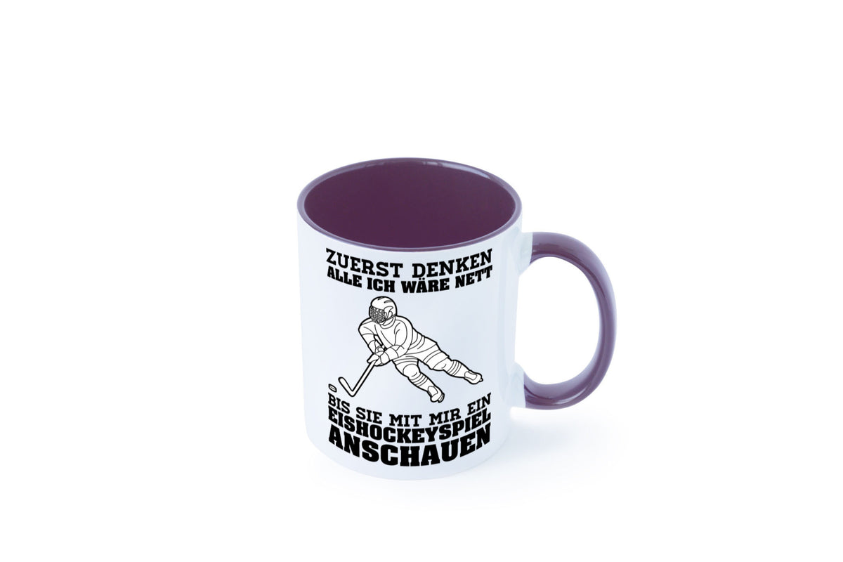 Eishockeyspiel | Eishockeyfan Tasse Eishockeyspieler Humor Geschenkidee