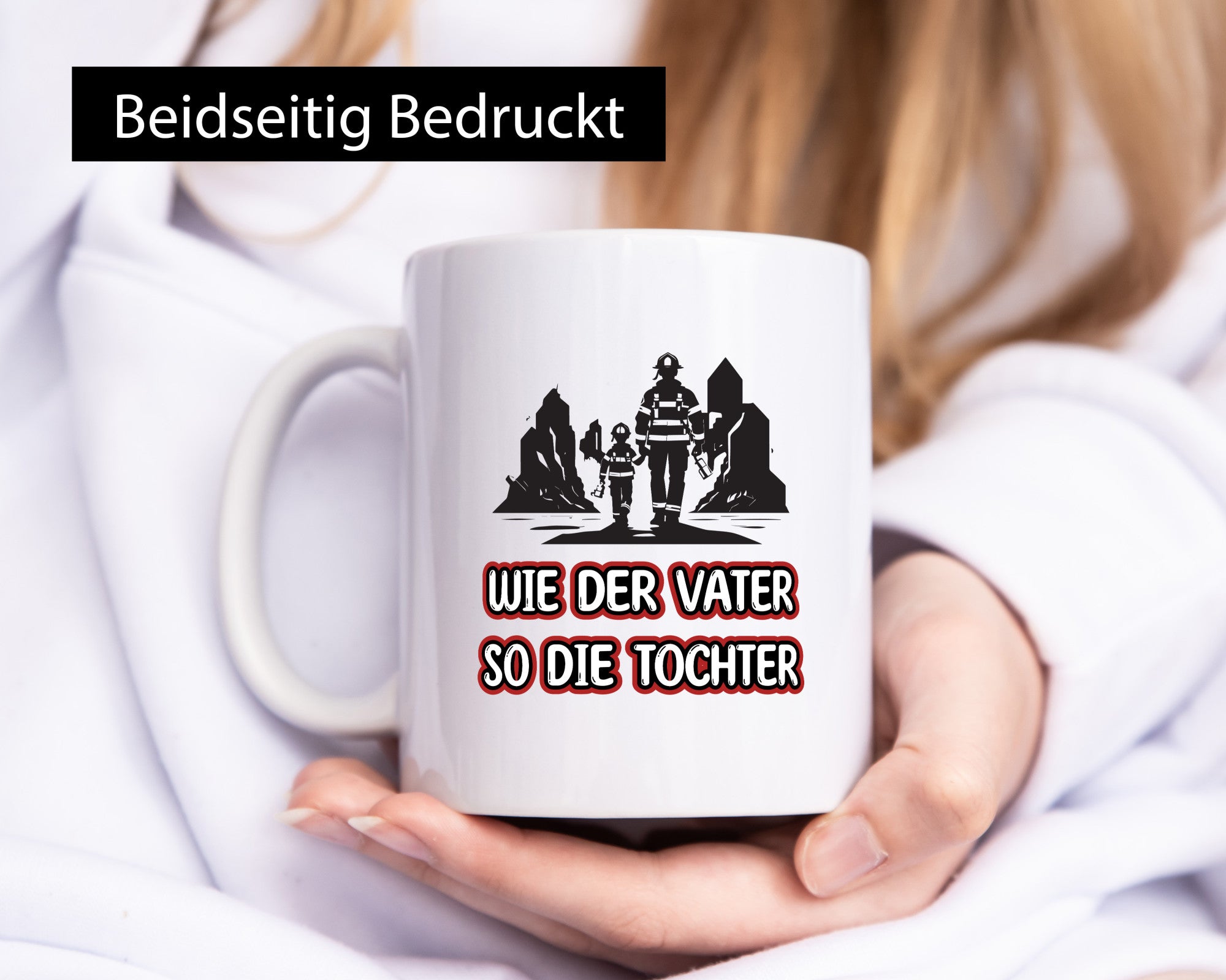 Wie der Vater so die Tochter | Feuerwehrmann Feuerwehrpapa Geschenkidee Familie