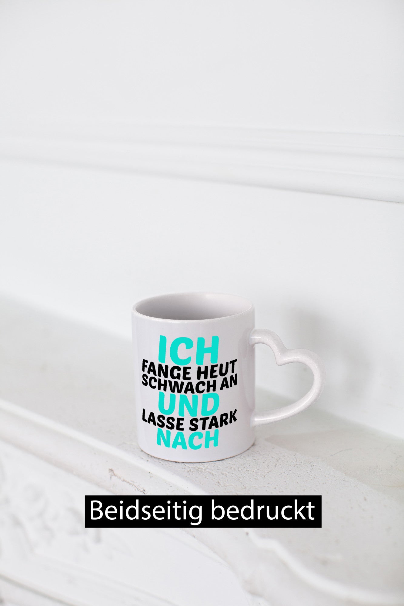 Schwach anfangen und stark nachlassen | Kollegen Arbeit Humor Büro Geschenkidee
