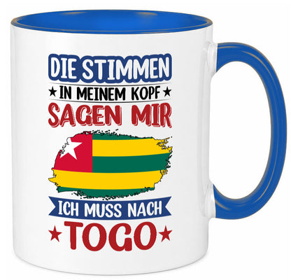 Togo | Urlaub Stimmen in meinem Kopf Traumland Humor Geschenkidee Tasse