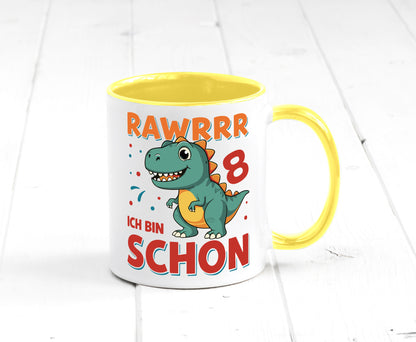 8. Geburtstag | 8 Jahre Raw ich bin schon T-Rex Geschenk Geschenkidee lustiger