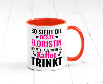 Kaffee trinkt: Floristin | Blumen Verkäuferin lustiger Spruch Geschenk Humor