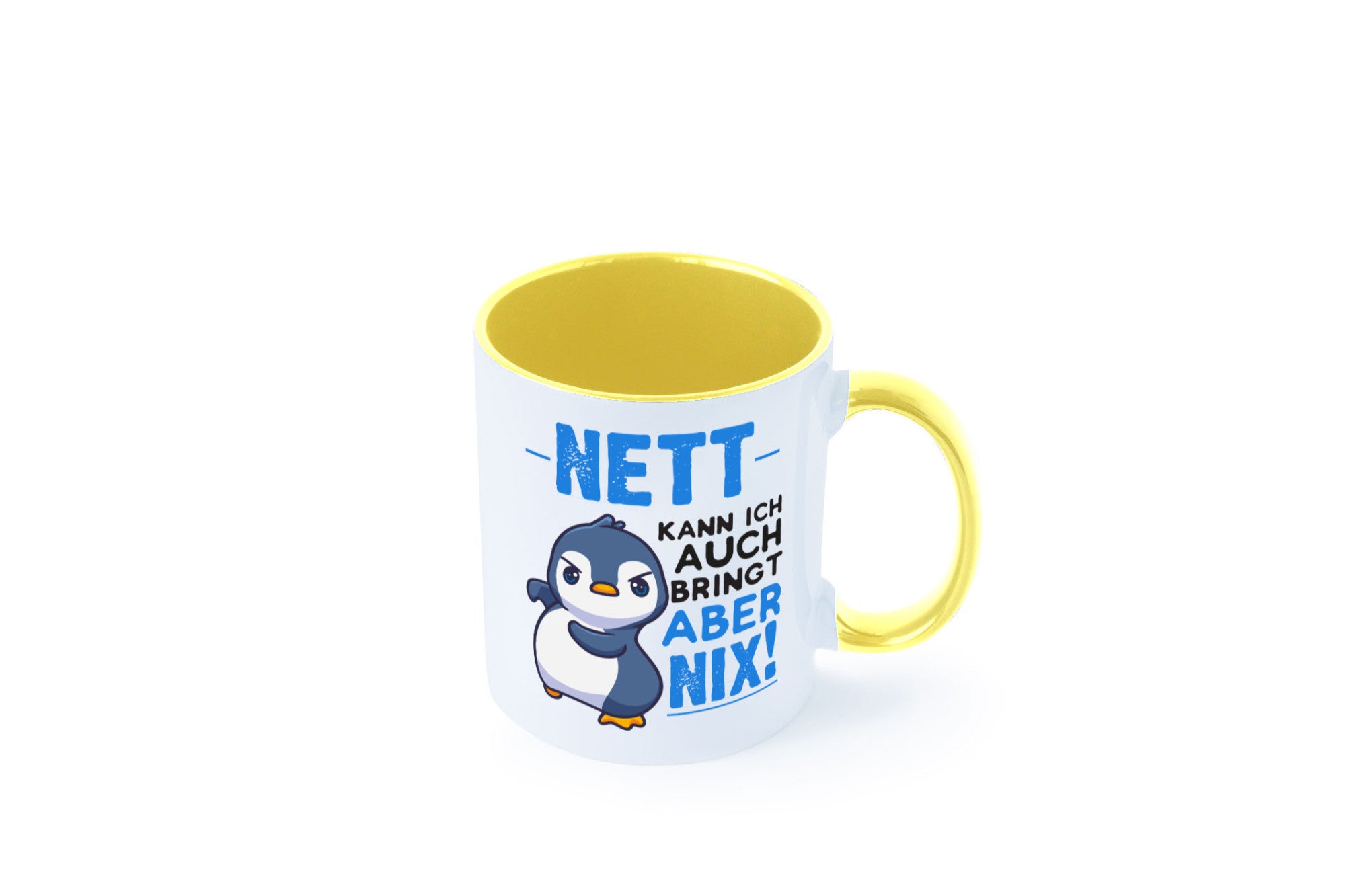 Nett kann ich auch | lustige Spruchtasse Pinguin Geschenk Humor Geschenkidee