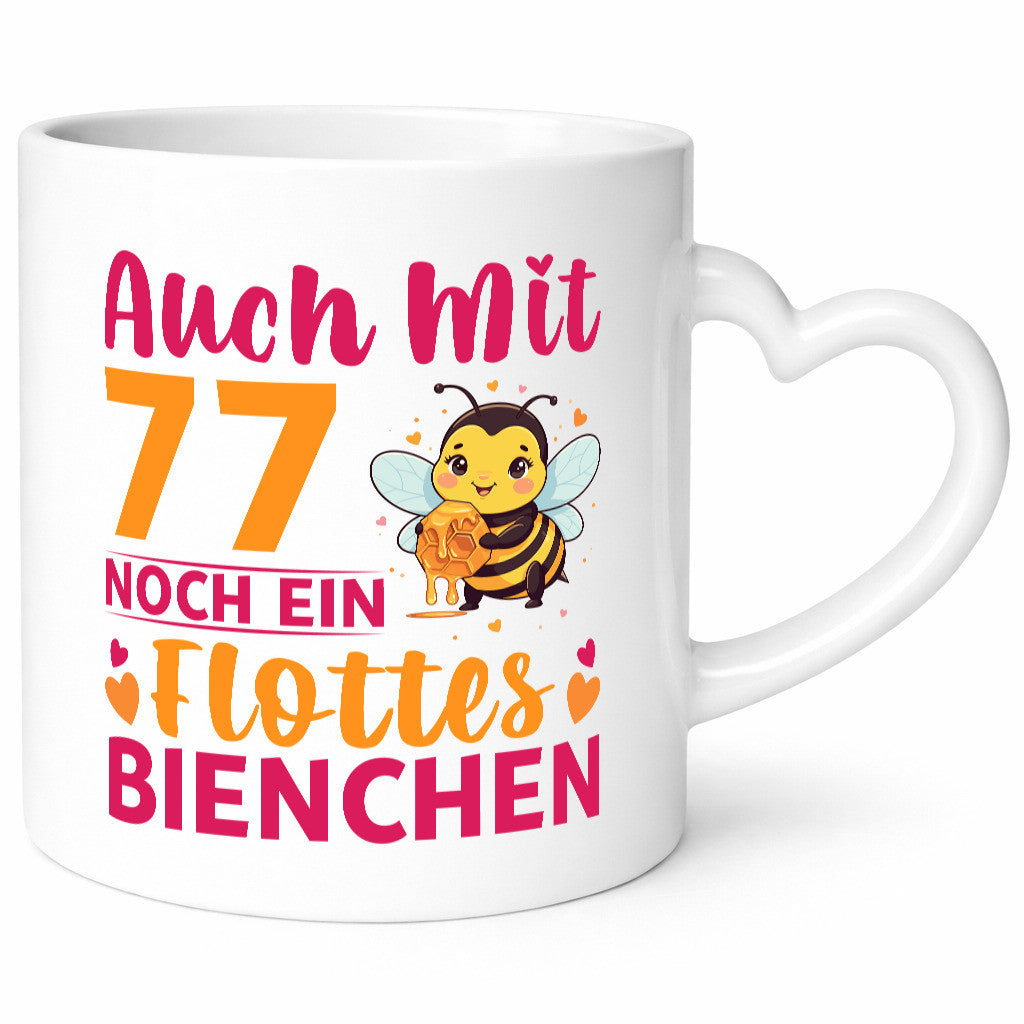 77. Geburtstag | Flottes Bienchen 77 Jahre v2 lustig Geschenkidee Geschenk Tasse