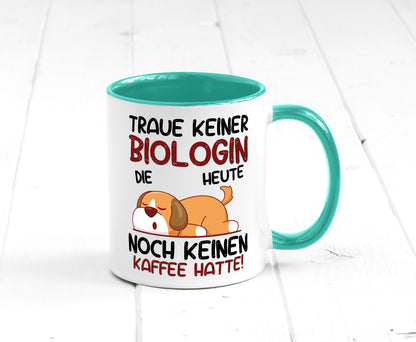 Traue keiner Biologin | Biologie Naturforscherin Geschenkidee Humor Tasse