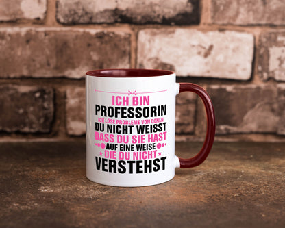 Löse Probleme: Professorin | Uni Universität v2 Geschenkidee Humor Tasse