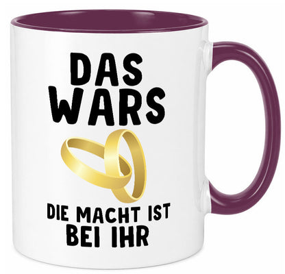 Die macht ist bei ihr | Hochzeit Tasse Ehemann Ehe Geschenk Humor Geschenkidee
