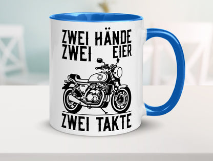 Zwei Hände | Zweitaktmotor Motorrad Moped Biker Geschenkidee Humor Tasse