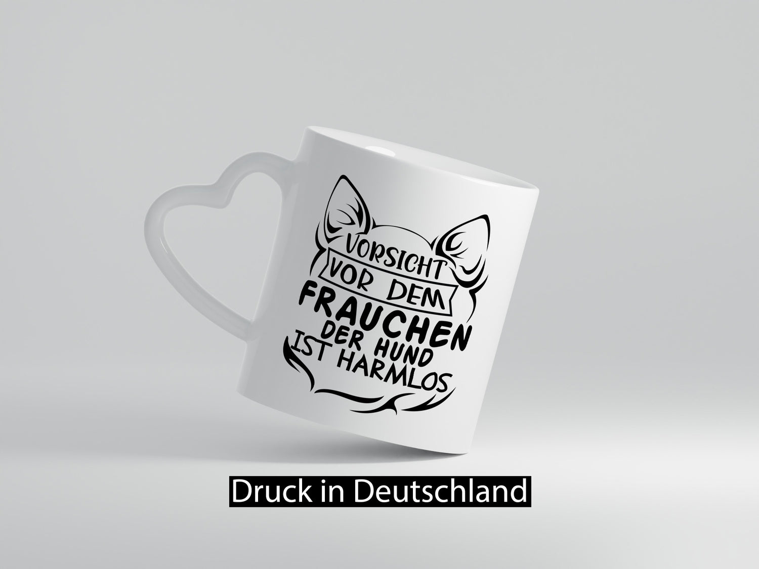 Vorsicht vor dem Frauchen der Hund ist Harmlos Humor Tierliebhaber Geschenkidee